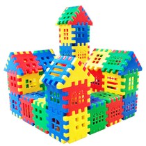 Childrens early education Digital House building blocks letter spelling puzzle handmade educational toys plastic house building blocks