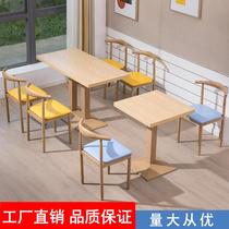 Shangpingyi Furniture Snack Restaurant Milk Tea Shop Table and Chair Combination Simple Burger noodle restaurant BBQ Dessert Fast Food Restaurant Meal