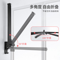 Balcony folding outdoor telescopic drying rack window push-pull wall-mounted invisible drying hanger indoor clothes drying Rod