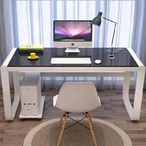 Corporate Office Desk Home Bedroom Minimalist Computer Desk Student Dormitory Study Table Tempered Glass Table