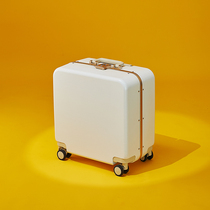 Luggage female Japanese silent universal wheel aluminum frame 20 inch ins Net red 18 boarding trolley case password leather box