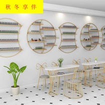 Nail art shelf wall hanging net red nail polish glue shelf display rack nail shop display cabinet