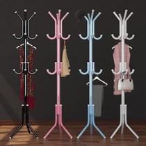 (Damaged package) Simple thick coat rack hanger floor iron hanger bedroom clothes rack rack rack