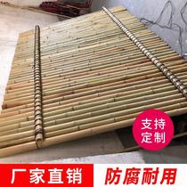  Bamboo fence Fence door courtyard Outdoor wooden small Japanese-style first floor small yard Villa balcony flower bed and breakfast decoration