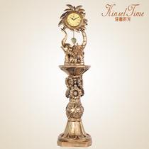 European floor clock elephant living room retro clock resin creative floor clock classical decoration atmospheric drop clock