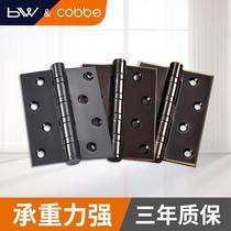Kabe hinge hinge stainless steel bearing flat open black hinge thickened house door foldout 4 inch 5 inch wooden door loose-leaf