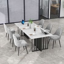Light Extravagant Marble Rockboard Meeting Table 2 m Long Table Nordic Strip Table Office Bench Reception Desk Portfolio