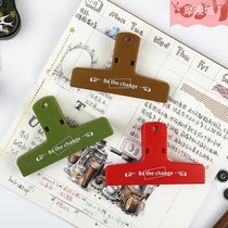 Little red book with hand account clip ins Wind retro creative stationery office color plastic clip storage notes