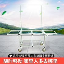 Convenient with fenced removable trolley vending caravan exhibition stand new with wheels folding swing stall caravan square tube