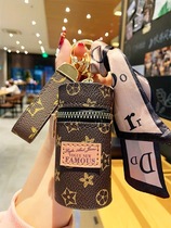 Creative Old Flower Mouth Zero Wallet Woman Leather Zero Money for containing bag cute Mini round small bag hanging decoration key buckle