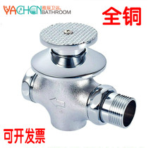 All-copper concealed squat toilet flush valve foot-operated stool flush valve toilet urinal foot squat valve