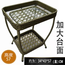 Chess-card room Mahjong Machine Hemp Angle Several Rectangular Vines TEA TABLE TEA WATER RACK TEMPERED GLASS TEA WATER TABLE BALCONY FLOWER SHELF