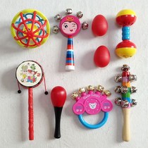 Baby small sand hammer red ball hand rocking a newborn baby hand gripping pursuit of visual training red toy small rocking bell