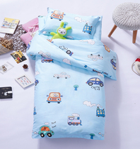 Kindergarten quilt three pieces of pure cotton suit six pieces of small quilt children nap bedding baby into garden