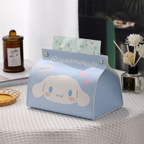 Cartoon Sanrio tissue box high-value PU leather home desktop tissue box car tissue paper storage box