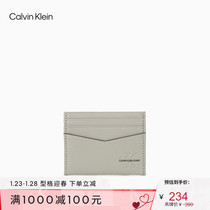 (New Year's Gift) CK Jeans 21 Fall Winter New Men's Embossed Litchi Cowhide Card Bag HP1630