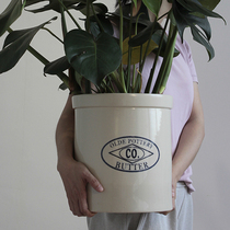 Dongqi multi style vintage do old ceramic flowerpot floor flower pot gold storage bucket without lid VAT