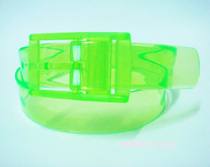 Personality Youth Belt Trend Womens Belt Korea Fluorescent Green Transparent Belt Fashion Joker Street Dance Tide Men