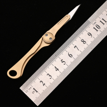 Brass mini folding knife sharp scalpel knife knife paper knife express knife key chain pendant