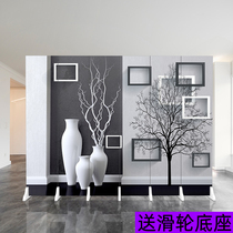 Screen partition living room entrance porch household luxury Chinese folding mobile bedroom background simple modern folding screen