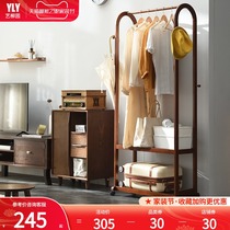 Solid wood coat rack creative hangers home bedroom floor-to-ceiling hangers simple multifunctional rack clothes racks