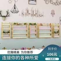 Wall-mounted nail glue display rack iron shelf nail polish shelf perfume shelf cosmetics wall storage
