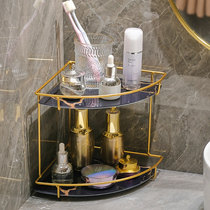 Bathroom toilet corner toilet corner toilet perfume cosmetics desktop hand wash table corner triangle storage rack