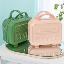Japan and South Korea Suitcase Cosmetic Case Small Box 14 Inch 16 Lock Combination Box Gift Box Mini Storage Bag Female