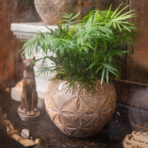 Huahan French elegant retro cement flowerpot large European creative plant bonsai balcony courtyard decoration pot