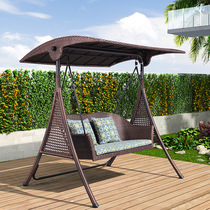 Garden swing Outdoor rocking chair Outdoor Garden swing Hanging chair Villa hammock Double Wrought iron Rattan swing chair