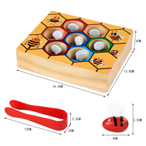 Children Montes early education Puzzle Beehive Game Baby 1-3 Fine Action Training Toy Boy Montessori