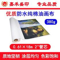 380g 0 61*18m waterproof cotton inkjet canvas matte roll dye and pigment ink