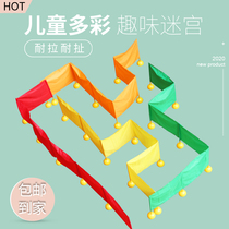 Kindergarten childrens sensory training equipment Colorful variety maze Outdoor toys game props Fun games