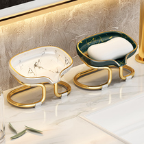 Soap box soap shelf wall hanging drain non-perforated home toilet light luxury high-end creative fashion tray