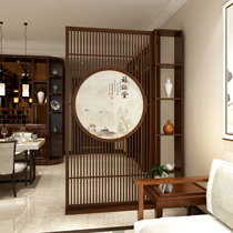 New Chinese style solid wood screen partition living room entrance bedroom shelter home office custom simple decoration