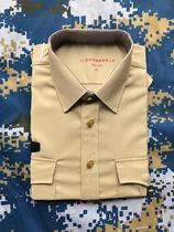 现货新式火箭军夏季常服外衬衫卡其色土黄色长短袖外衬衣夏常服男