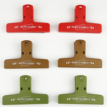 New color color retro plastic clip Handbook ticket holder neat and clean hand account clip 6