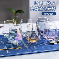 Lead-free glass ins wind phnom penh cup creative net celebrity cup Juice drink milk glass Microwave oven heat-resistant