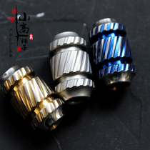 Titanium alloy EDC umbrella rope knife pendant pendant tail rope bead flashlight pendant pendant chain pendant key chain pendant
