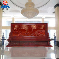 Custom Chinese solid wood carving screen partition Living room entrance office company government unit hall seat screen