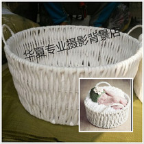 Shadow Building Children Photo Props Basket Children 100 Days Full Moon Baby Shooting Props Round 100 days BASKET