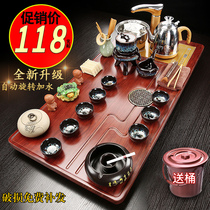 Fully automatic electric tea stove Gongfu tea furniture suit Home set of solid wood tea tray One glass tea road table accessories