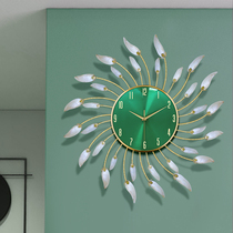European luxury shell clock living room atmospheric wall wall clock soft decoration designer hotel lobby club clock