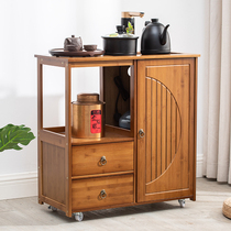 Mobile small coffee table tea table home living room tea table side cabinet tea maker office kettle integrated tea cabinet