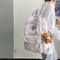 Hong Kong MKCS hipster soft girl bag female wild tie dyed backpack bag ins Japanese high school students backpack