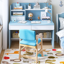 Childrens learning table home desk bookshelf primary school bedroom writing table boys and girls work table and chair combination