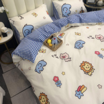 ins single piece cotton quilt cover 150x200x230 single children cartoon student single and double 1.5m quilt cover 100% cotton