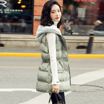 European fashion casual loose thin down cotton coat vest women 2021 Autumn Winter new horse clip vest waistcoat