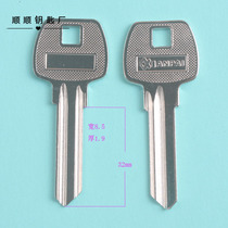 Large square handle extended hexagonal ancient force slot key embryo unit door electronic control door lock key material
