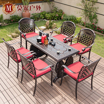 Mojia Outdoor Patio Cast Aluminum Table And Chairs Tea Drinking Tea Kongfu Tea Livingroom Home Creative Tea Table Garden Table And Chairs